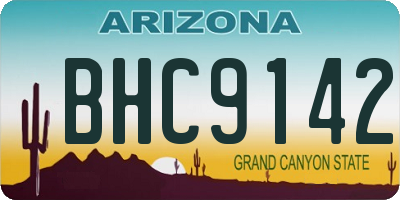 AZ license plate BHC9142
