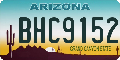 AZ license plate BHC9152
