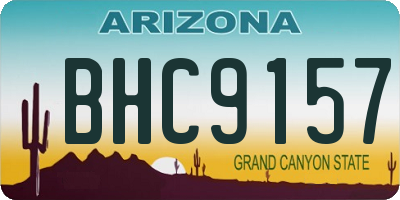 AZ license plate BHC9157