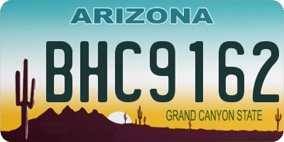 AZ license plate BHC9162