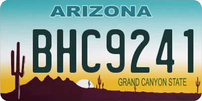 AZ license plate BHC9241