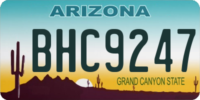 AZ license plate BHC9247
