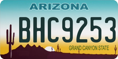 AZ license plate BHC9253