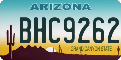 AZ license plate BHC9262