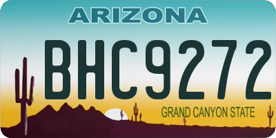 AZ license plate BHC9272