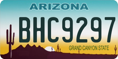 AZ license plate BHC9297