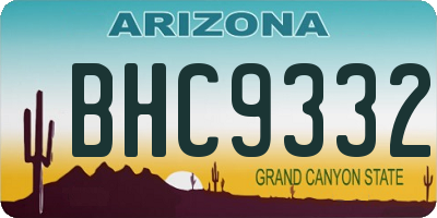 AZ license plate BHC9332