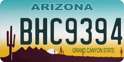 AZ license plate BHC9394