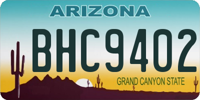 AZ license plate BHC9402