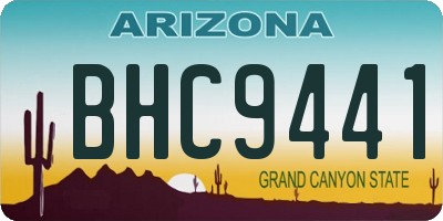 AZ license plate BHC9441