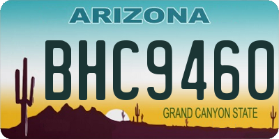 AZ license plate BHC9460