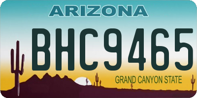 AZ license plate BHC9465