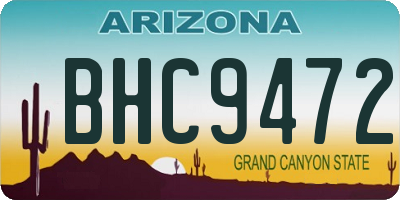 AZ license plate BHC9472