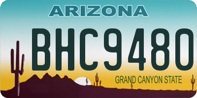 AZ license plate BHC9480