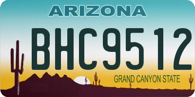 AZ license plate BHC9512