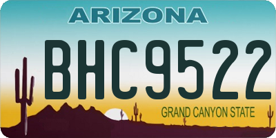 AZ license plate BHC9522
