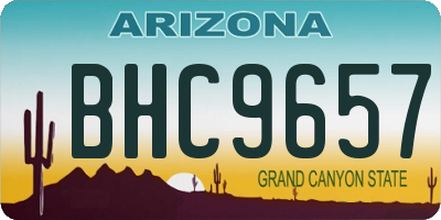 AZ license plate BHC9657