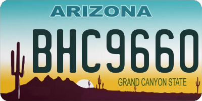 AZ license plate BHC9660