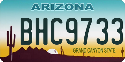 AZ license plate BHC9733