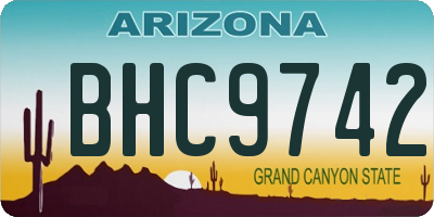 AZ license plate BHC9742