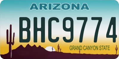 AZ license plate BHC9774