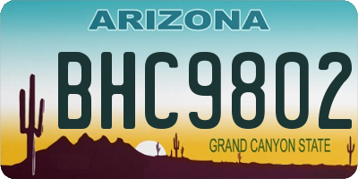 AZ license plate BHC9802