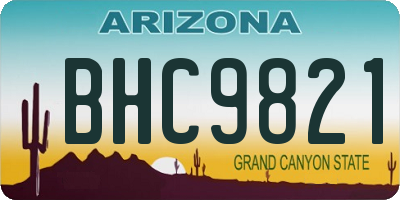 AZ license plate BHC9821