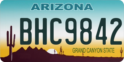 AZ license plate BHC9842