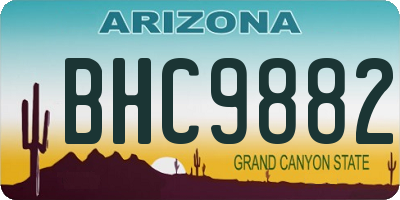 AZ license plate BHC9882