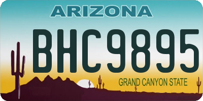 AZ license plate BHC9895