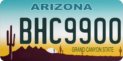 AZ license plate BHC9900