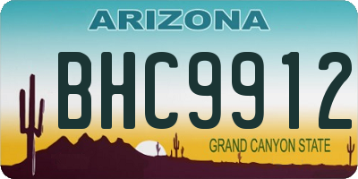 AZ license plate BHC9912