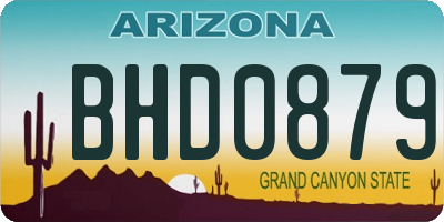AZ license plate BHD0879