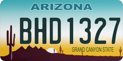 AZ license plate BHD1327