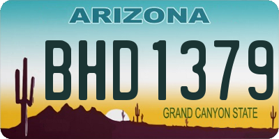 AZ license plate BHD1379