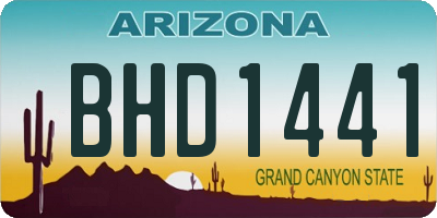 AZ license plate BHD1441