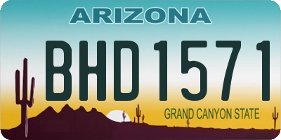 AZ license plate BHD1571