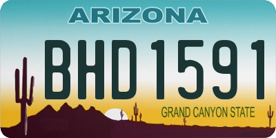AZ license plate BHD1591