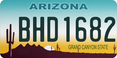 AZ license plate BHD1682