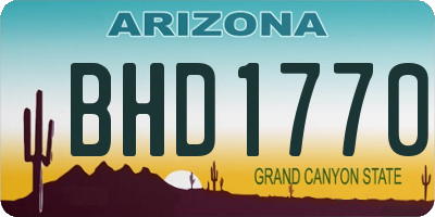 AZ license plate BHD1770