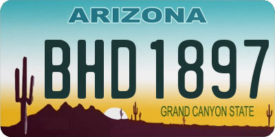 AZ license plate BHD1897