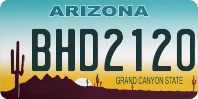 AZ license plate BHD2120
