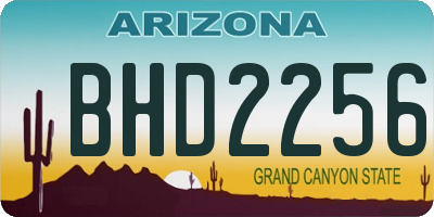 AZ license plate BHD2256