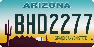 AZ license plate BHD2277