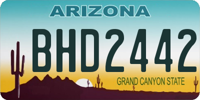 AZ license plate BHD2442