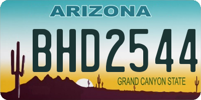 AZ license plate BHD2544