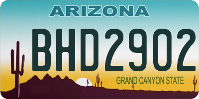 AZ license plate BHD2902