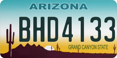 AZ license plate BHD4133