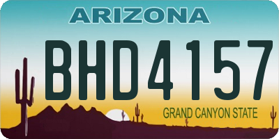 AZ license plate BHD4157