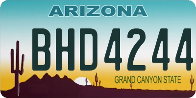 AZ license plate BHD4244